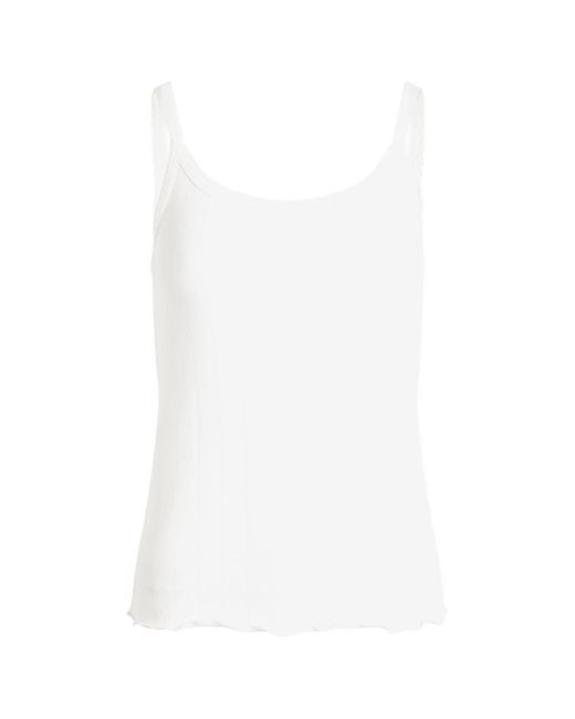 Skims White Drop Needle Pointelle Cami Top