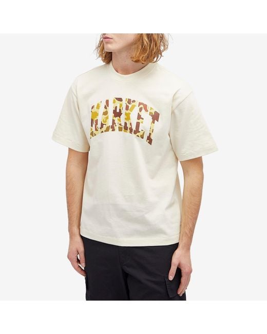 Market White Duck Camo Arc T-Shirt for men