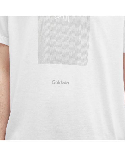 Goldwin White Visual Effect Print T-Shirt for men