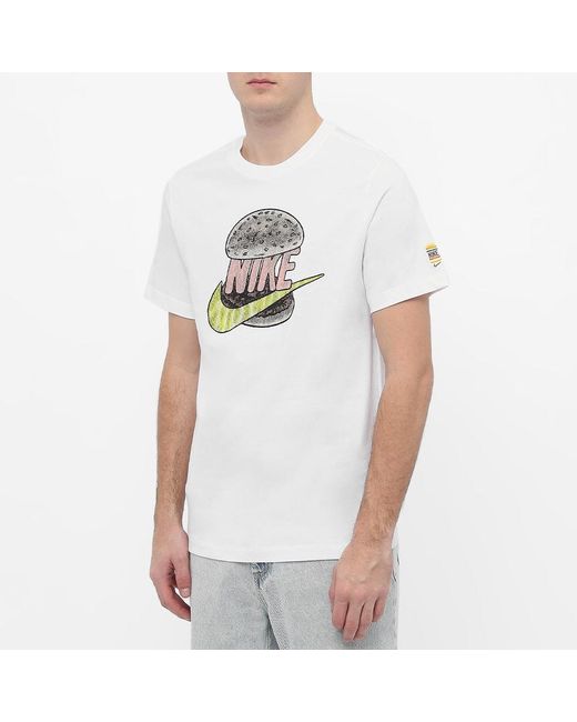 Nike Cotton Burger T-shirt in White for Men | Lyst Canada