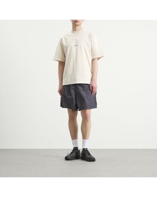 Stone Island Gray Water Reactive Faded Camo Swim Shorts for men