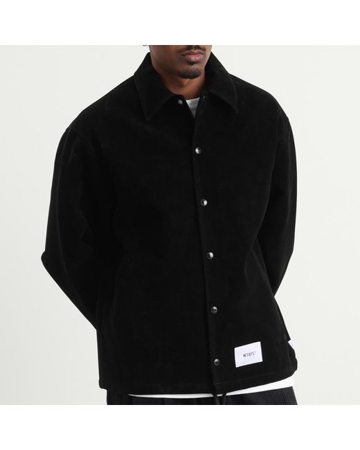 (w)taps Black Synthetic Suede Chief Jacket for men