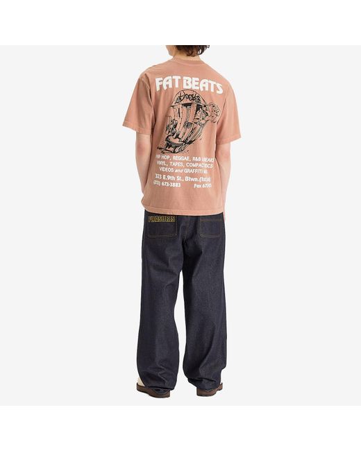 Pleasures Natural X Fat Beats 9Th Street T-Shirt for men