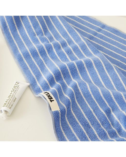 Tekla Blue Tekla Organic Terry Hand Towel