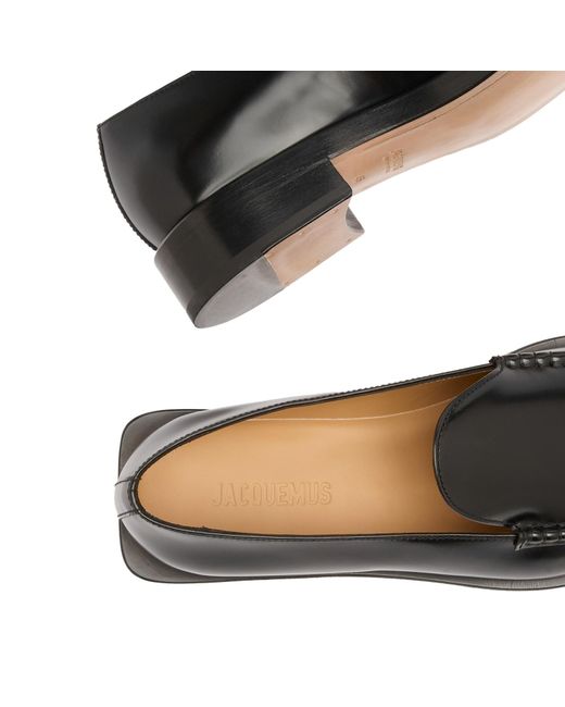 Jacquemus Black Leather Loafer for men
