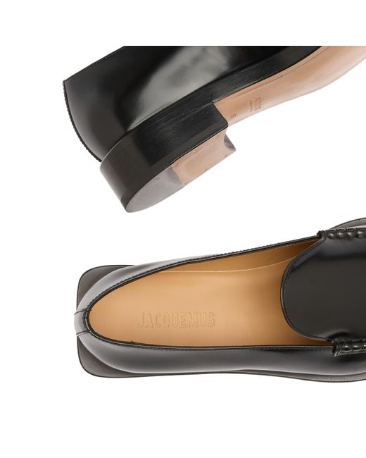 Jacquemus Black Leather Loafer for men