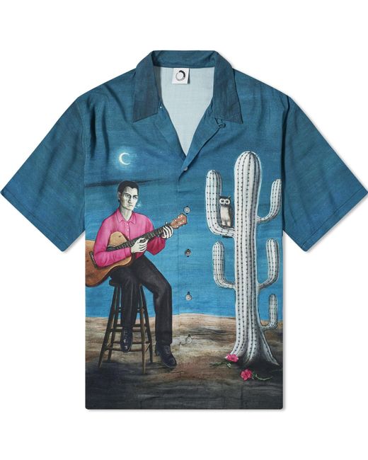 Endless Joy Blue Haunted By An Owl Vacation Shirt for men