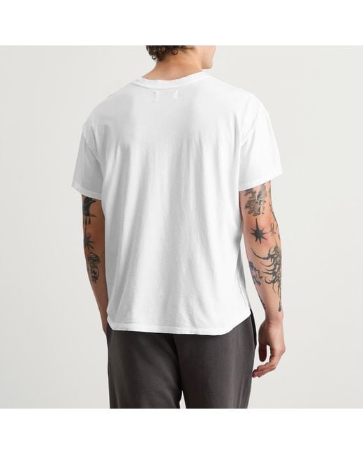 Les Tien White Lightweight Inside Out T-Shirt for men