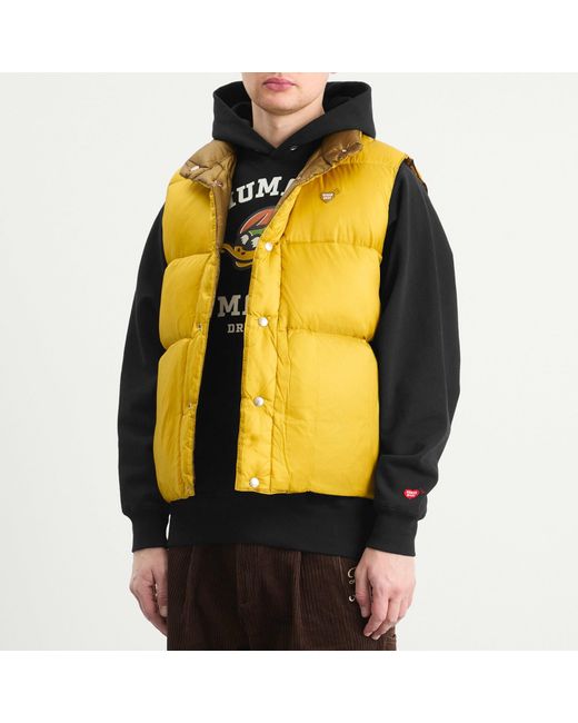 Human Made Brown Reversible Down Vest for men