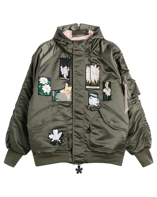 CECILIE BAHNSEN Green X Alpha Industries N-2B Patch Jacket