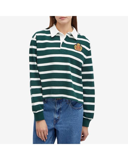 Sporty & Rich Green Ny Crest Rugby Polo