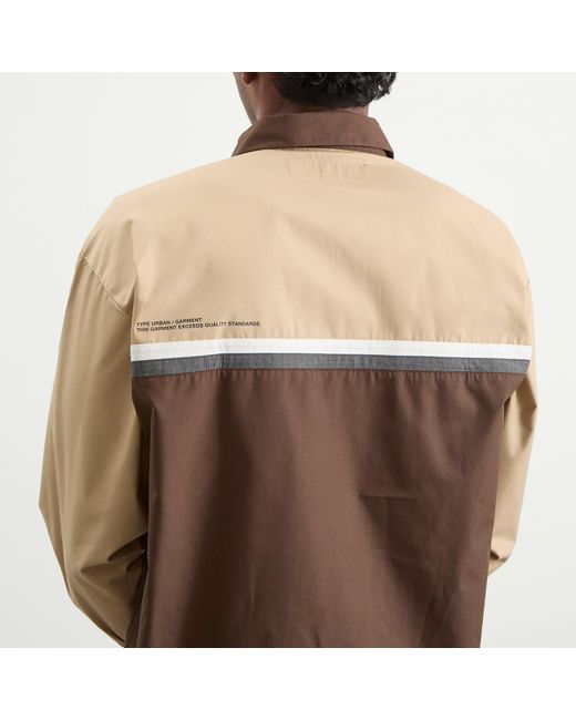 Neighborhood Brown Classic Work Bicolor Shirt for men