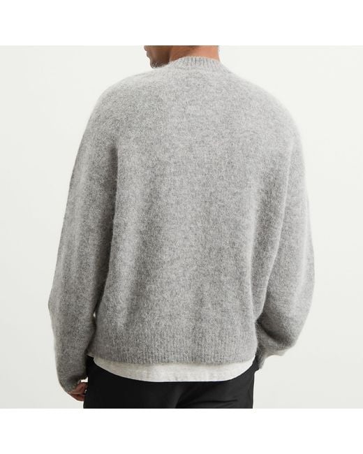 Represent Gray Logo Knit Jumper for men