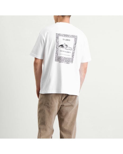 Percival White Ex Libris Oversized T-Shirt for men