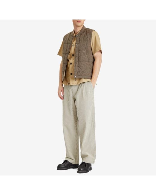 Universal Works Gray Derby Stripe Duke Pant for men