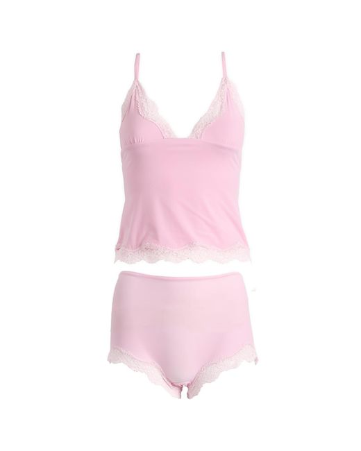 Skims Pink Fits Everybody Lace Cami & Boyshort Set