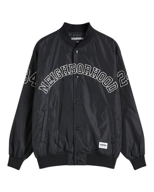 Neighborhood Black Baseball Jacket for men