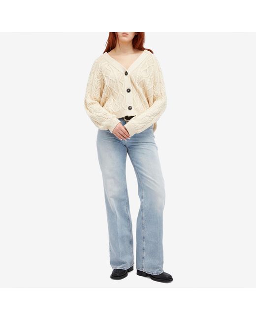 Closed Natural Cable Knit Cardigan