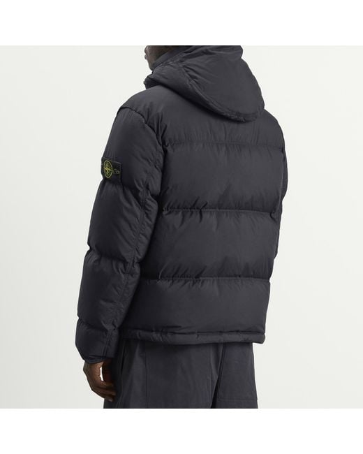 Stone Island Black Matt Ripstop Cordura Down Jacket for men