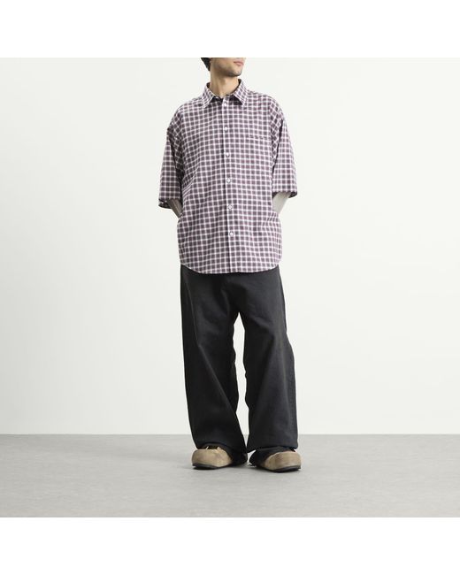 Balenciaga Multicolor Check Poplin Double Layer Shirt for men