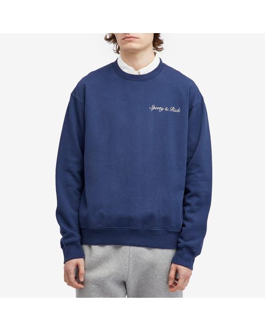 Sporty & Rich Blue Syracuse Crew Sweat for men