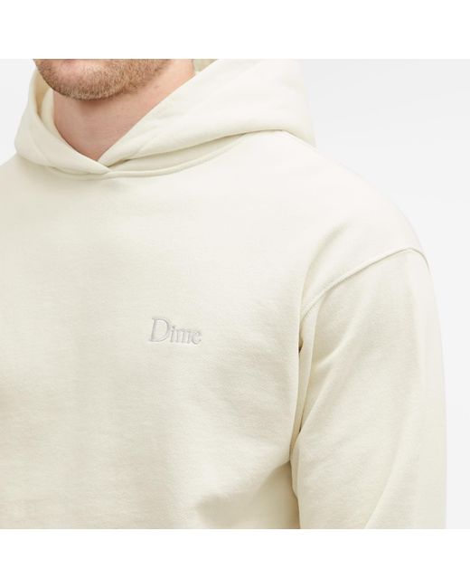 Dime White Classic Logo Hoodie for men