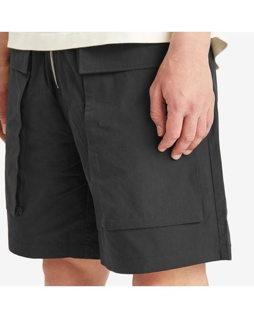 Cole Buxton Gray Cotton Cargo Shorts for men
