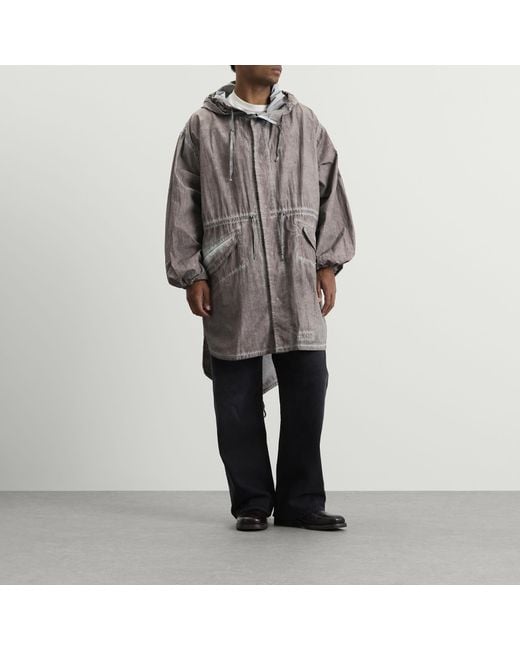 Maison Margiela Gray Parka Coat for men