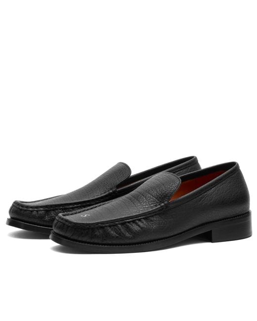 Acne Black Boafer Light Grainy Loafer for men