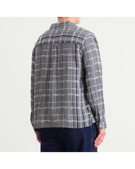 Folk Gray Patch Overshirt for men
