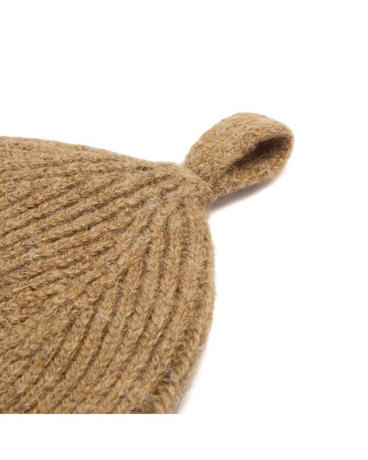 MHL by Margaret Howell Brown Simple Ribbed Beanie for men