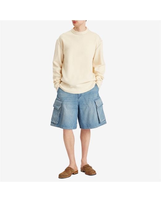 J.W. Anderson Blue Denim Cargo Shorts for men