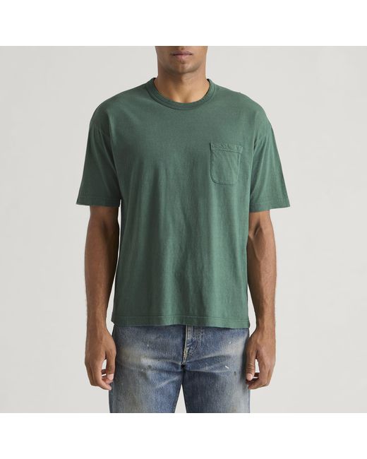 Visvim Green Jumbo Damaged T-Shirt for men