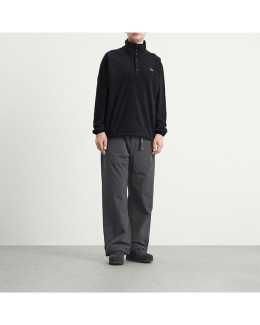 NANGA Black Air Warm Fleece Pullover for men