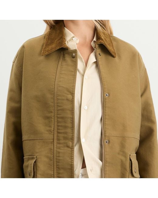 NOTHING WRITTEN Brown Mole Skin Hunting Cotton Jacket