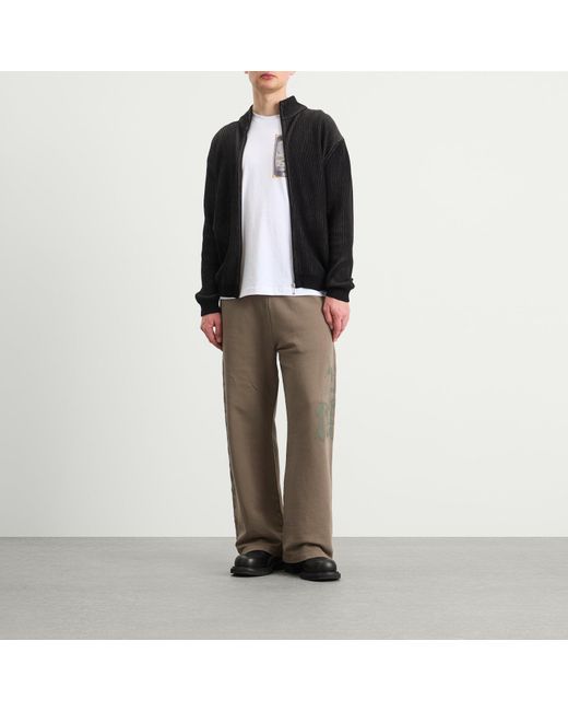 DIESEL Brown Gro Wide Leg Sweatpants for men