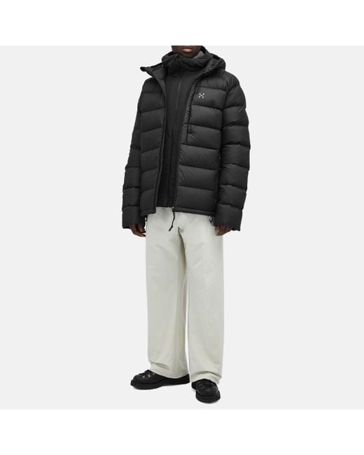 Haglöfs Black Rosson Down Hooded Jacket for men