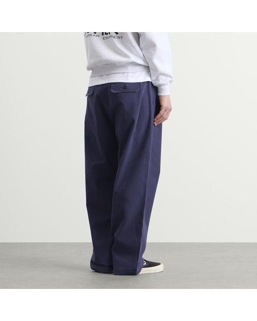 Butter Goods Blue Pleated Trousers for men