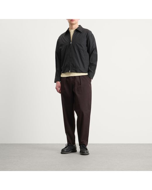 Universal Works Brown Twill Pleated Track Pant for men