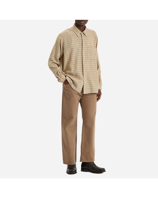 Beams Plus Natural Gunclub Mesh Button Down Shirt for men