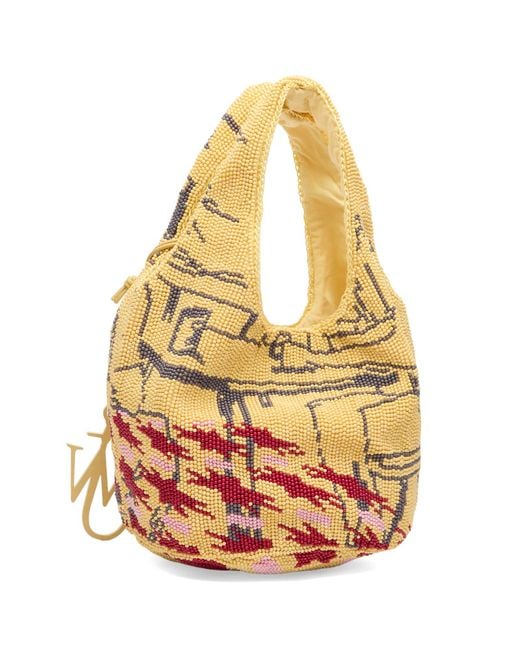 J.W. Anderson Metallic Mini Beaded Shopper