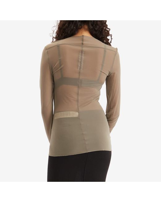 Rick Owens Natural Lido Long Sleeve Top