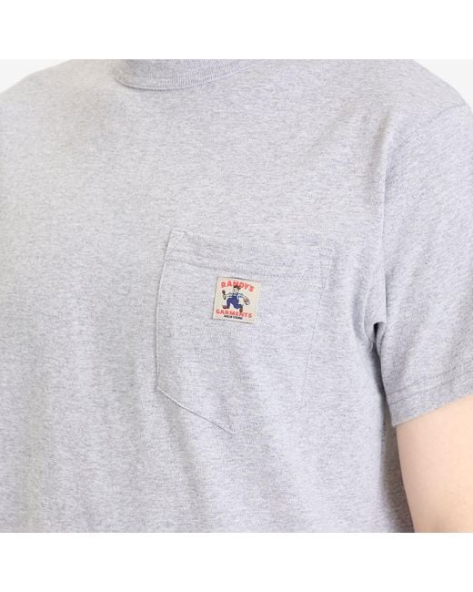 Randy's Garments White Logo Pocket T-Shirt for men