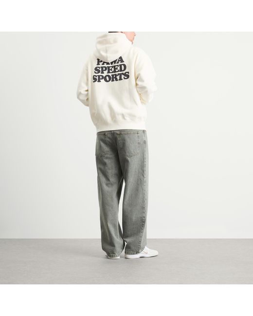 Pawa Speed Sports White Doggo Zip Hoodie for men
