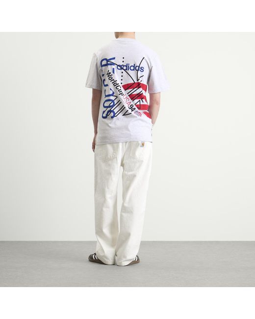 Adidas White Graphic T-Shirt for men