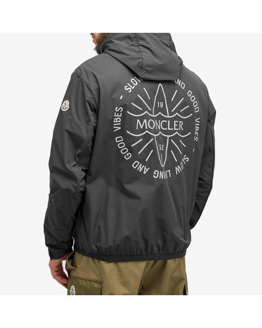 Moncler Black Clapier Soft Nylon Jacket for men