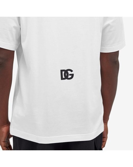 Dolce & Gabbana White D&G Logo T-Shirt for men