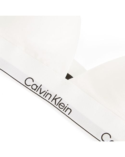 Calvin Klein White Icon Lightly Lined Triangle Bra