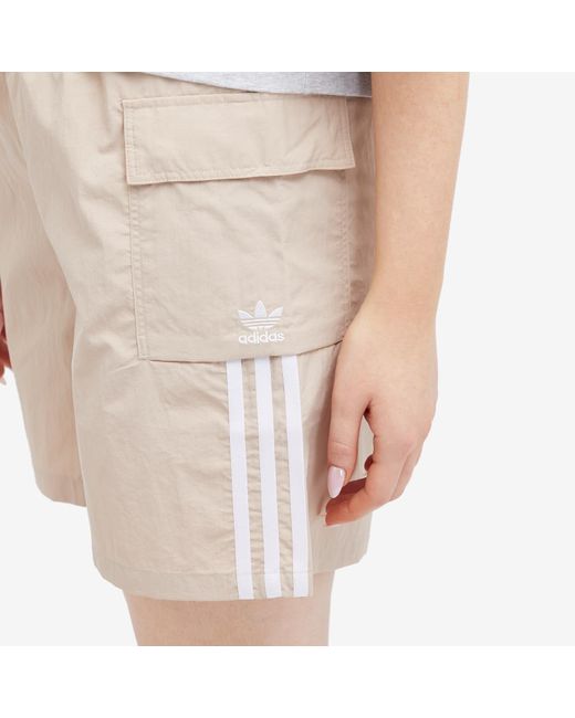 Adidas Natural 3 Stripe Cargo Shorts