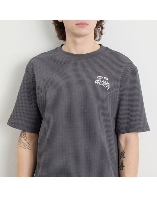 KARMA8A Gray Rive Gaufre T-Shirt for men